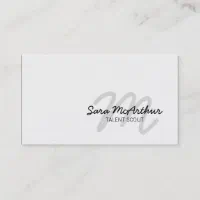 タレントスカウトカーシブモノグラムビジネスカード 名刺 | Zazzle.co.jp