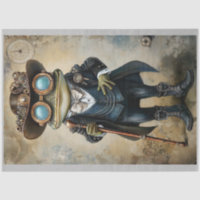 チャーミングな擬人化スチームパンクカエルR4Fデコパージュ 薄葉紙