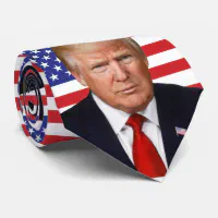 ドナルド・トランプ-米国の旗大統領 ネクタイ | Zazzle.co.jp