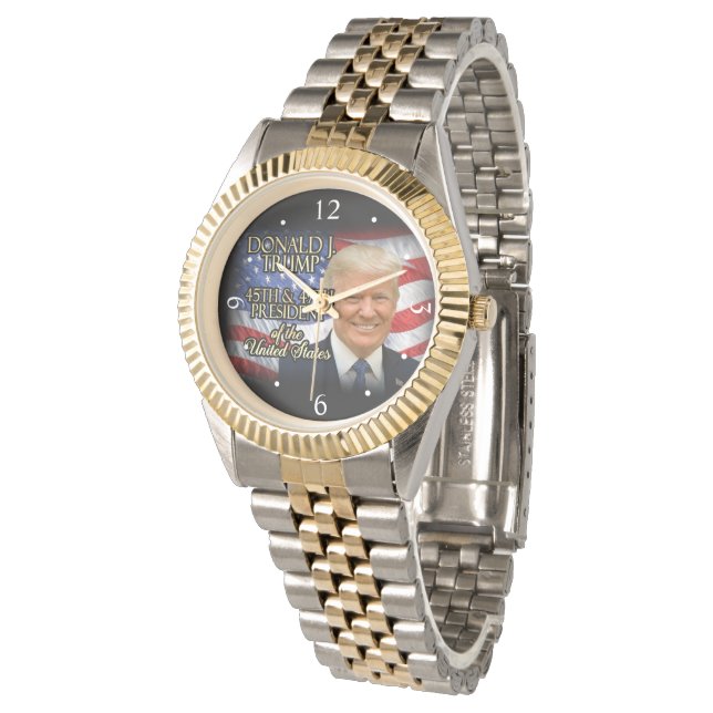 新品 限定品　ドナルド・トランプ 45代目大統領 限定腕時計　記念品　レア ドナルド・トランプ第45代大統領就任記念 腕時計 | Zazzle.co.jp