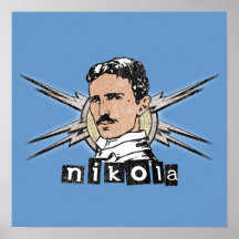 【オリジナル創作品】ニコラテスラ　アート　ポスター　オリジナル ニコラ テスラポスター&プリントデザイン・印刷 │ Zazzle JP