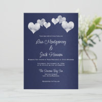 ネイビエレガントーホワイト結婚ズ 招待状 | Zazzle.co.jp