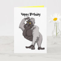 ハッピーバースデーカードとゴリラの歌 カード | Zazzle.co.jp
