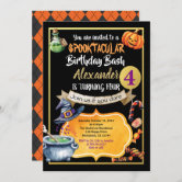 ハロウィンの招待状の子供の誕生日のパーティー 招待状 | Zazzle.co.jp