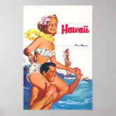 1950 ハワイ　ポスター　ドール　ヴィンテージ 1950 ハワイポスタードールヴィンテージ