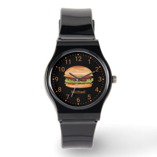 ハンバーガー腕時計 | Zazzle JP