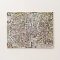 パリの地図1581年 ジグソーパズル | Zazzle.co.jp