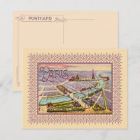 パリ万博1900はがき ポストカード | Zazzle.co.jp