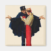 ノーマン・ロックウェルによる結婚許可証 マグネット | Zazzle.co.jp