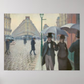 Paris street カイユボット パリの通り、雨 パリ通り 雨の日 アート