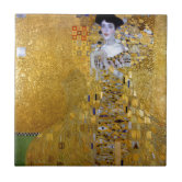グスタフクリムトレッド女性金ゴールドスネーク絵画ズ タイル