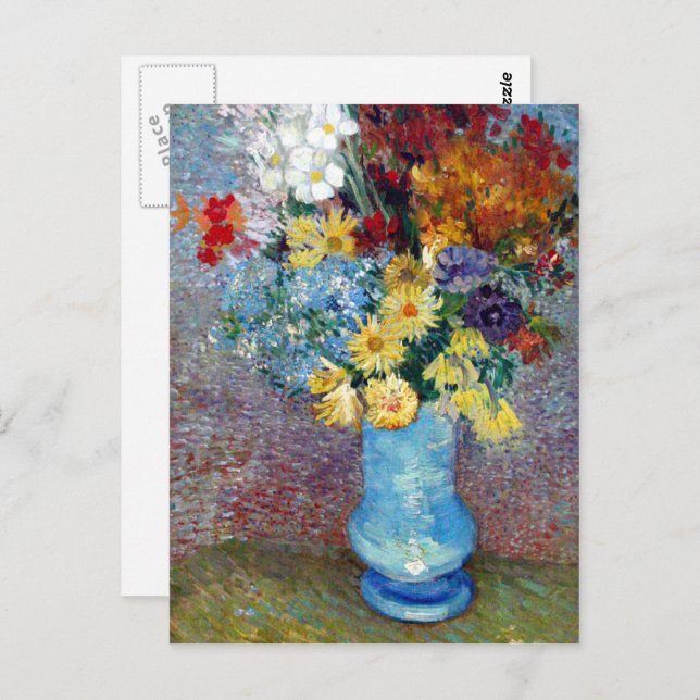 ガラスの花瓶に生けた花の静物画（油絵肉筆画）（680×680） ガラスの花瓶に生けた花の静物画（油絵肉筆画）（680×680