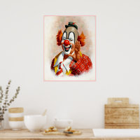 ピエロ絵画の2 ポスター | Zazzle.co.jp