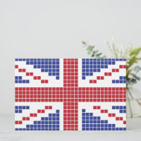 ピクセル英国国旗8ビットイギリス(イギリス)の旗 便箋 | Zazzle.co.jp