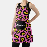 ピンクのヒョウ柄 エプロン | Zazzle.co.jp