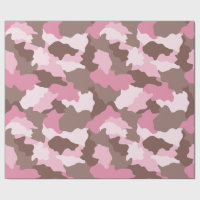 ピンクカモフラージュガーリー迷彩柄 ラッピングペーパー | Zazzle.co.jp