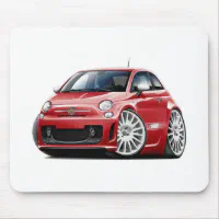 フィアット500 Abarthの赤車 マウスパッド | Zazzle.co.jp