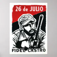 フィデルカストロキューバ革命ムーブメントプロパガンダ ポスター