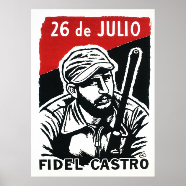 Fidel Castro フィデル カストロ キューバ革命 ビンテージポスターフィデルカストロのポスターです