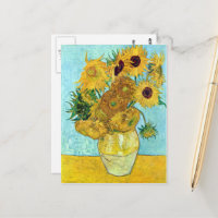 フィンセント・ファン・ゴッホ著12のヒマワリが付いているつぼ ポスト