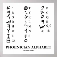 フェニキア文字（古代言語の記号） ポスター | Zazzle.co.jp