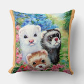 ファーベビーのかわいい顔オブアフェレット クッション | Zazzle.co.jp