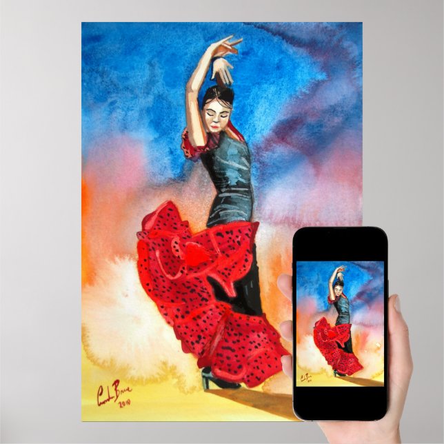 フラメンコ絵画ダンサー_