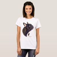 COOLATIQUES フレンチブルドッグ Tシャツ COOLA TIQUES フレンチブルドッグTシャツ ゴールドロゴ ネイビー