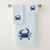 青と白の航海のストライプシャワー バスタオルセット | Zazzle.co.jp