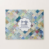 キルトカラフル熱狂するパッチワークパターン ジグソーパズル | Zazzle
