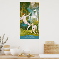 プヴィスデシャヴァンヌファンタジーペガサスCC0036 ポスター | Zazzle
