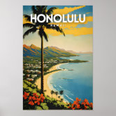 超レア70sオリジナルビンテージHawaiiハワイワイキキビーチフォトポスター 超レア70sオリジナルビンテージHawaiiハワイワイキキビーチ