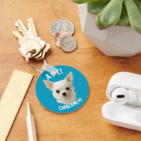 ホワイトチワワ、エーチワワ キーホルダー | Zazzle.co.jp