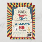 マジシャン誕生日招待状魔法ショーパーティー 招待状 | Zazzle.co.jp