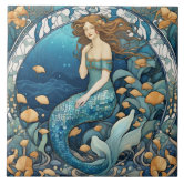 クリムト　タイルアート6 グスタフクリムトレッド女性金ゴールドスネーク絵画ズ タイル