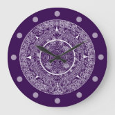 日曜日のマヤのカレンダーのアステカなメキシコ歴史の時計 ラウンド壁
