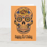 メキシコのスカルの誕生日 カード | Zazzle.co.jp