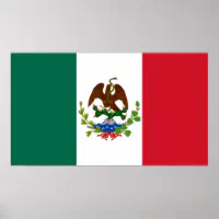 メキシコ国旗1835、メキシコ・ラティーノ ポスター | Zazzle.co.jp