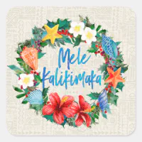 ラインナップ【ハワイアン／ハイビスカス】宛名シール