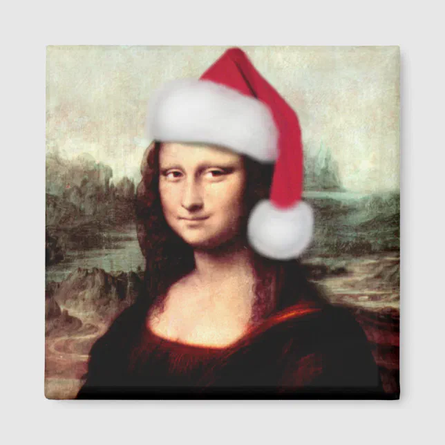 モナリザのクリスマスサンタハット マグネット | Zazzle.co.jp