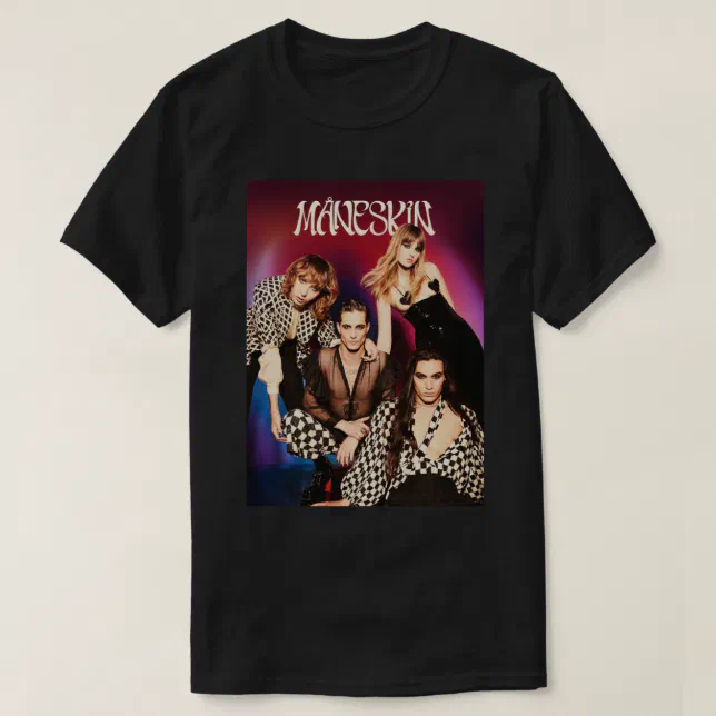 モーネスキンのロックバンドManeskin勝者イタリアEurovisio Tシャツ | Zazzle.co.jp