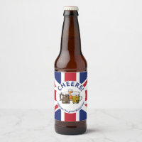 ユニオンジャック素晴らしイギリスカートゥーンビール応援 ビール