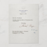 リチャード・M・ニクソン大統領の辞任状 ポストカード | Zazzle.co.jp
