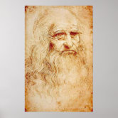 レオナルド・ダ・ヴィンチ – 自画像 ポスター | Zazzle.co.jp