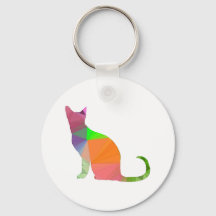 猫 シルエットキーホルダー | Zazzle JP