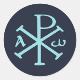 キリスト記号PX ラウンドシール | Zazzle.co.jp