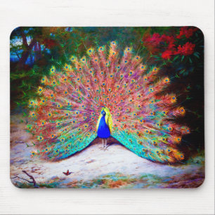 孔雀 孔雀 鳥 クジャク 羽 カラフル ヴィンテージ アンティーク ヴィンテージ | Zazzle JP