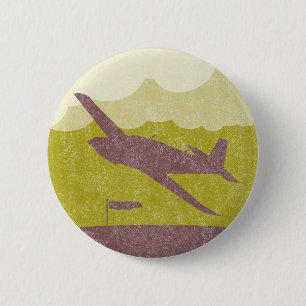 ヴィンテージ 飛行機缶バッジ | Zazzle JP