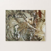 ヴィンテージアンジンbyアーサー・ラッカム ジグソーパズル | Zazzle.co.jp