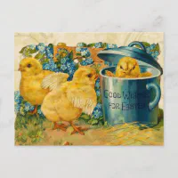 ビンテージハガキ ヴィンテージイースターチックス シーズンポストカード | Zazzle